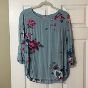 Light Blue Floral Blouse